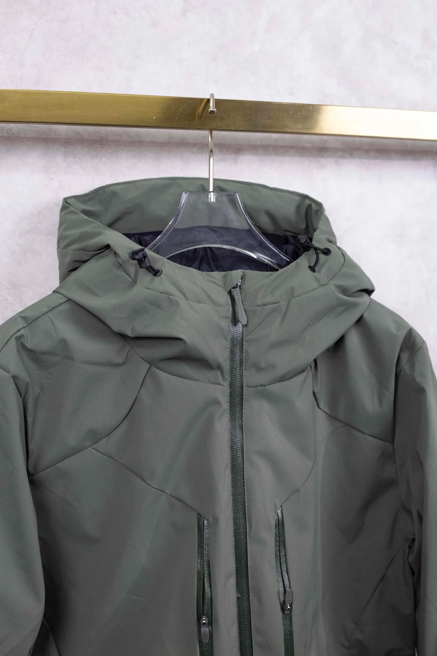 Olive green detailed real shot # P390